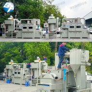 防爆提升輸送式噴砂機配濕式集塵機